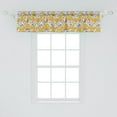 thumbnail image 2 of Ambesonne Vintage Window Valance, Orange and Flowers, 42" x 12", Earth Yellow Taupe, 2 of 3