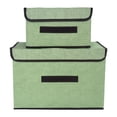 thumbnail image 1 of Boîtes de Rangement Pliables avec Couvercles en Tissu Lavable, 1 of 7