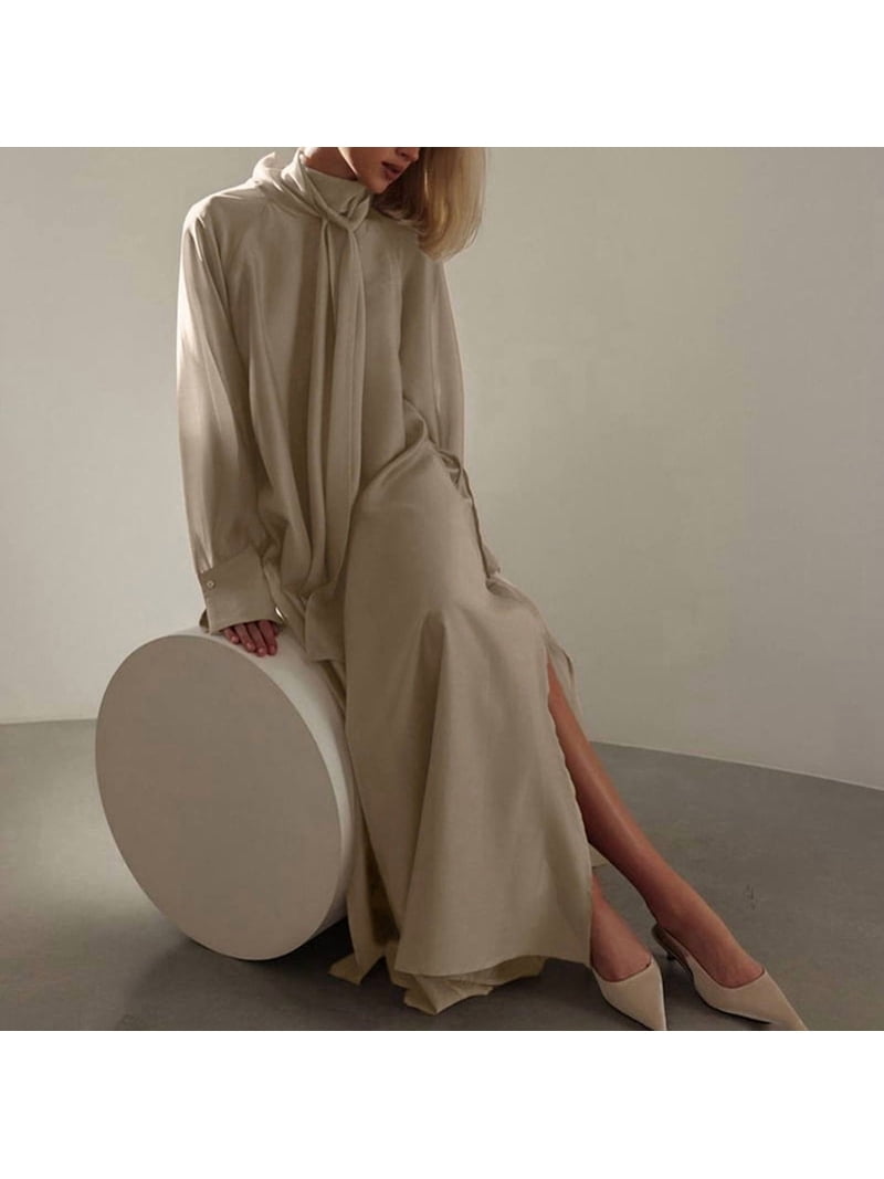muslim dress styles for ladies Eid Prayer Jilbab Dubai Women Maxi Kaftan Islamic Salah Dress Soft Muslim Women Clothes Khaki S aug influencer