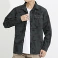 thumbnail image 4 of Men's Camouflage Shirt Jacket Casual Long Sleeves Button Down Military Jacket with Pockets Spring Fall Loose Fit Lightweight Outwear, 4 of 5