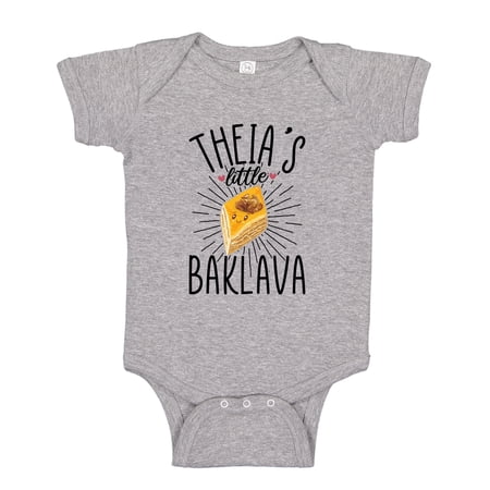 Theia's Little Baklava Baby Bodysuit One Piece NB Athletic Heather