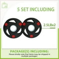 thumbnail image 2 of FlexWave 2-Inch Olympic Cast Iron Weight Plates Set, Multiple Sizes Including 5LB, 10LB, and 90LB, for Strength Training & Weightlifting, 2 of 6