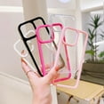 thumbnail image 2 of Compatible with iPhone Case,Candy Color Bumper Clear Full Body Protection Soft Shockproof Cover Phone Case (White,iPhone 14 Pro Max), 2 of 6