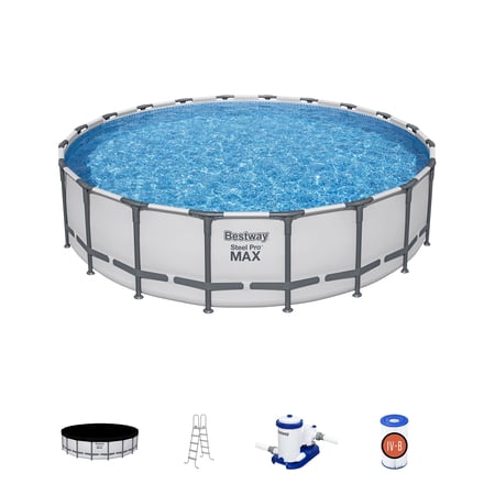 Bestway Steel Pro MAX 20 Foot by 52 Inch Above Ground Swimming Pool Set