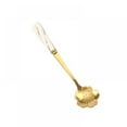 thumbnail image 2 of 1PCS Japanese Style Flowers Design Stainless Steel Spoon Coffee Milk Stirring Spoon With Ceramic Handle Gold-plated Dessert Spoon Tableware, 2 of 4