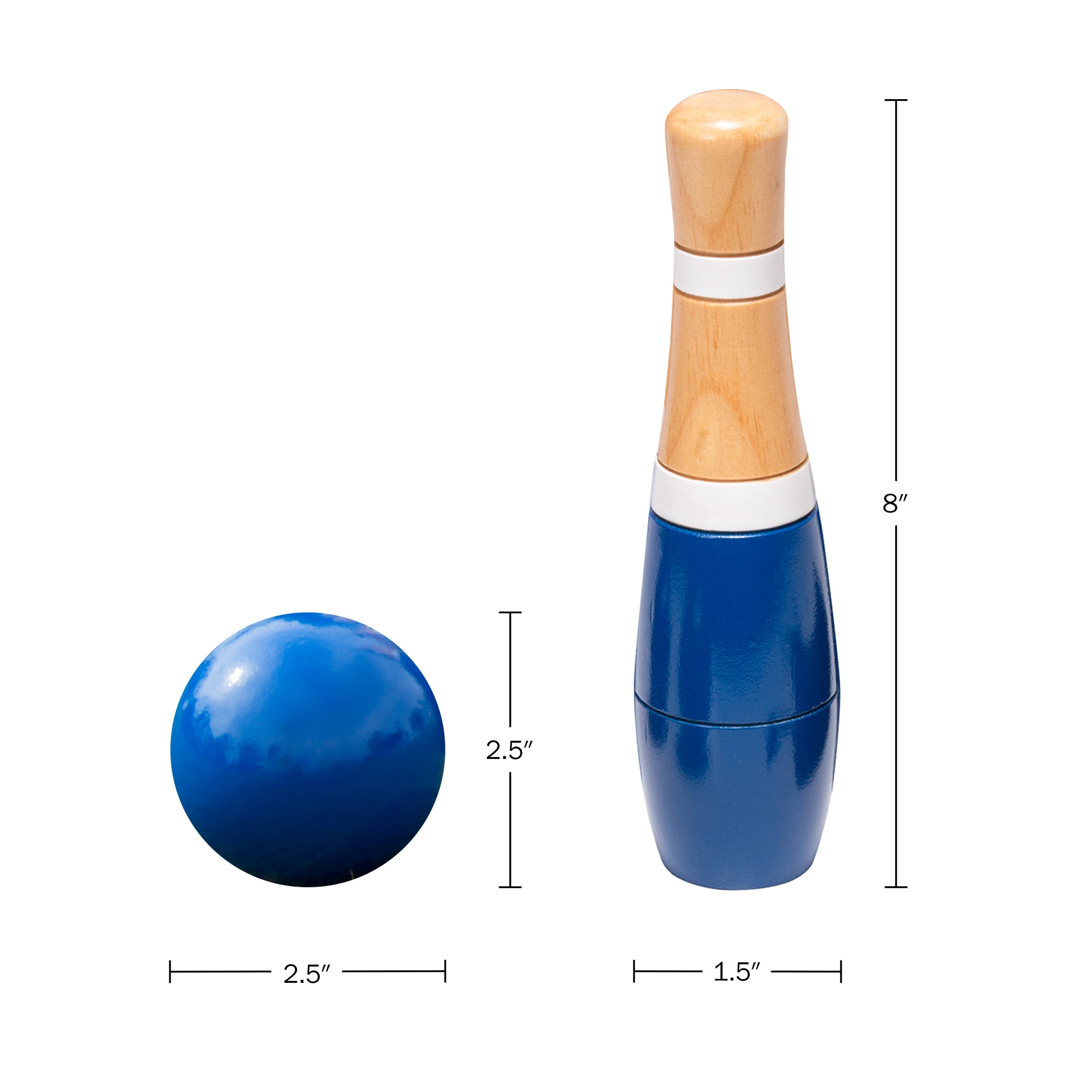 Set of 2 Outdoor Games – Lawn Bowling Game and 6-Pack of Large Dice – Yard Games for Adults and Kids Ages 3 and Up by Hey Play