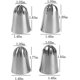 thumbnail image 5 of Juego de 4 boquillas para galletas TANGJMXG de acero inoxidable plateado, 5 of 5