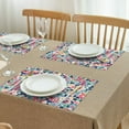 thumbnail image 3 of Pioneer Flower Floral Print Pattern Summer Placemats Table Placemats Set Of 4-Linen Kitchen Washable Placemats Table Mats 12x18 Inch Non-Slip Heat Resistant, 3 of 5