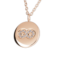 thumbnail image 4 of Collar Infinito LuckyLy Acero Inoxidable con Zirconia Cúbica Modelo Tara rosa UNITALLA, 4 of 8