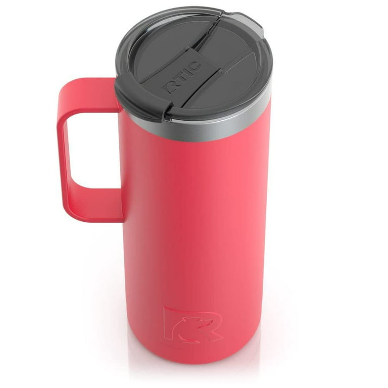 RTIC 20 oz Coffee Travel Mug with Lid and Handle, Stainless Steel  Vacuum-Insulated Mugs, Leak, Spill Proof, Hot Beverage and Cold, Portable Thermal  Tumbler Cup for Car, Camping, Cardinal 