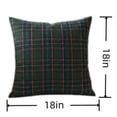 thumbnail image 3 of GOFLIC Christmas Tartan Plaid Throw Pillow with Removable Cover 18x18 Inch, Red Green Check Holiday Decor for Sofa Couch Bed Farmhouse Winter Gift, 3 of 7