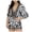 White, variant on Women Flowers Printed Rompers Vintage Jumpsuit Deep V-Neck Short Sleeves Jumpsuit Short Pants
