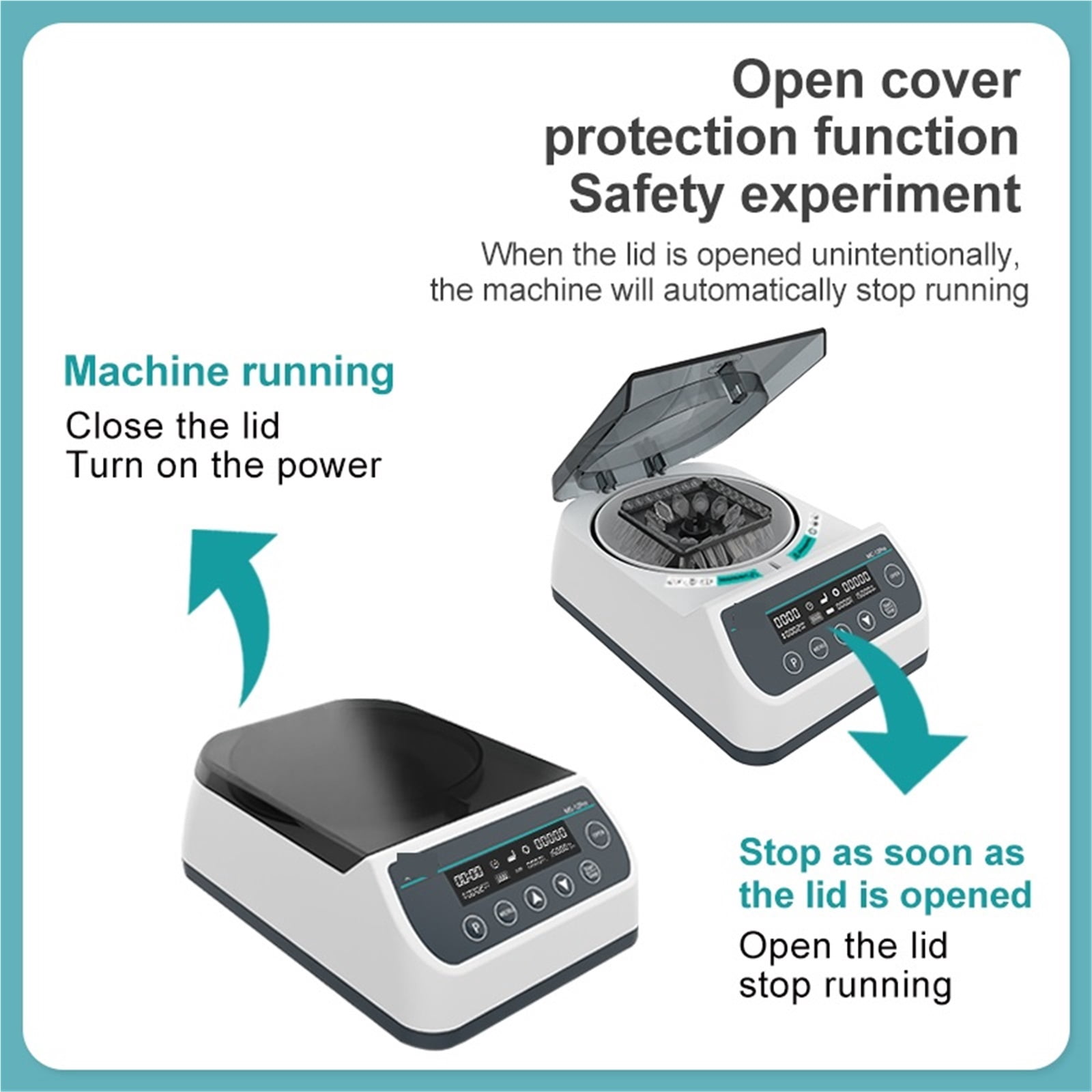 PCR Centrifuge Machine Laboratory Digital High Speed Centrifuge 12000RPM 0.2/0.5/1.5/2ml Centrifuge Tube MC-12Pro ,Efficient Separation