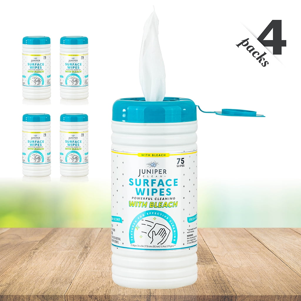 Juniper Clean Surface Cleaning Wipes With BLEACH, AllPurpose Cleaner I