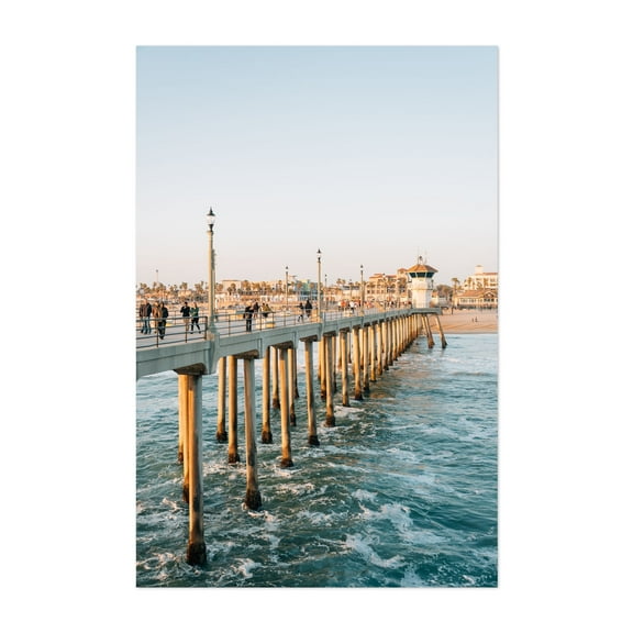 HB Pier 01 - Huntington Beach California Photography Unframed Wall Art Print 5 x 7 inches