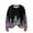 Purple, variant on Long Sleeve Pullover Sweaters For Women O Neck Casual Cute Printing Knit Oversized Sweater for Fall and Winter, Christmas Snowflake Print, Cozy and Festive, Christmas Sweaters for Women ,Black,S