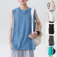 thumbnail image 1 of Yuyuzo Mens Tank Tops Summer Sleeveless Shirts Round Neck Lightweight Quick Dry Basic Tees T Shirts, 1 of 7