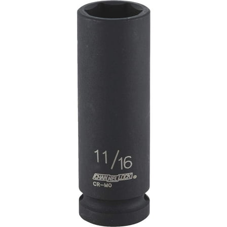 Channellock 1/2" Drive 11/16" 6-Point Deep Standard Impact Socket