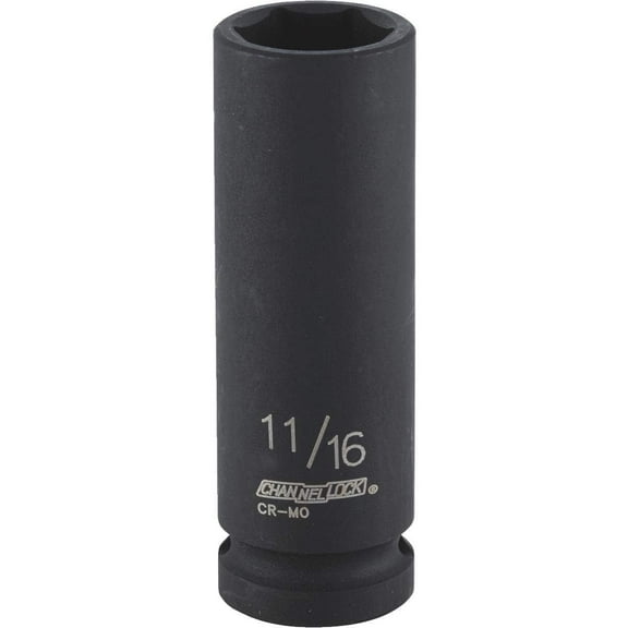 Channellock 1/2" Drive 11/16" 6-Point Deep Standard Impact Socket