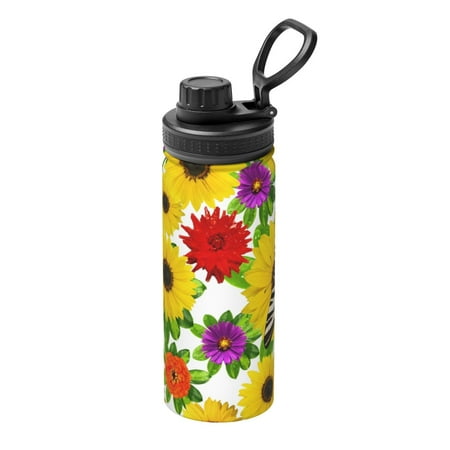 

Uemuo Tiger Swallowtail On Flowers 18OZ Insulated Kettle Sports Water Bottle Stainless Steel Kettle Vacuum Insulated Flask Flip Lid Travel Mug