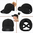 thumbnail image 3 of Gorra de béisbol Enwokran con forma de cola de caballo para mujeres y hombres, 3 of 6
