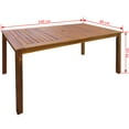 thumbnail image 4 of vidaXL 7 Piece Outdoor Dining Set Solid Acacia Wood, 4 of 5