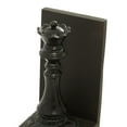 thumbnail image 6 of DecMode 5" Chess Black Polystone Bookends with King and Queen (Set of 2), 6 of 14