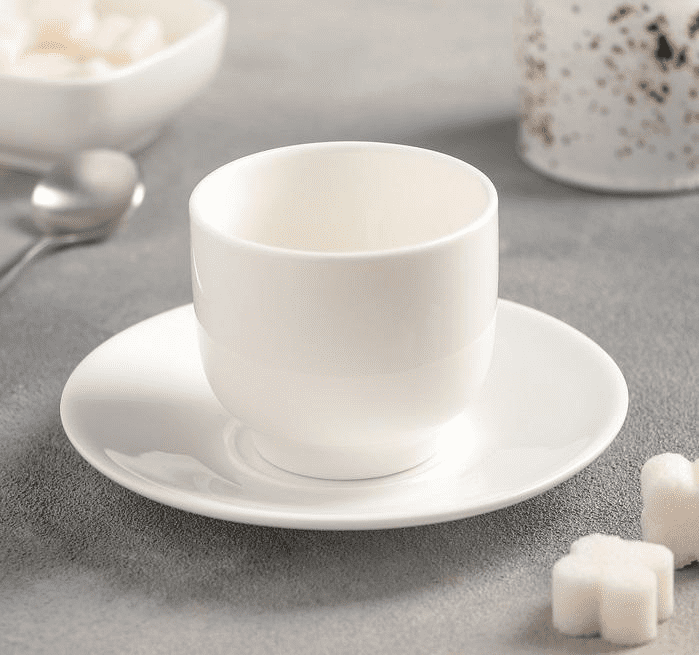 7.5 oz Villeroy & Boch New Wave Tea Cup White 
