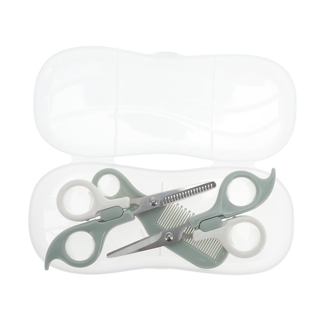 Tijeras de corte de cabello mate Unique Bargains 1 Set para estilizar el cabello Gris Blanco