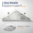 thumbnail image 4 of Corner Shower Shelf, 10" Polished 304 Stainless Steel Recessed Shelves for Bathroom, Grout in Shelf Racks for Tiled Wall, 2 Pack, No Drilling Needed, 4 of 13