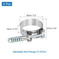 thumbnail image 2 of Unique Bargains T-Bolt Hose Clamp 4Pack 51-57mm Spring Loaded Intake Intercooler Hose Clamps, 2 of 4