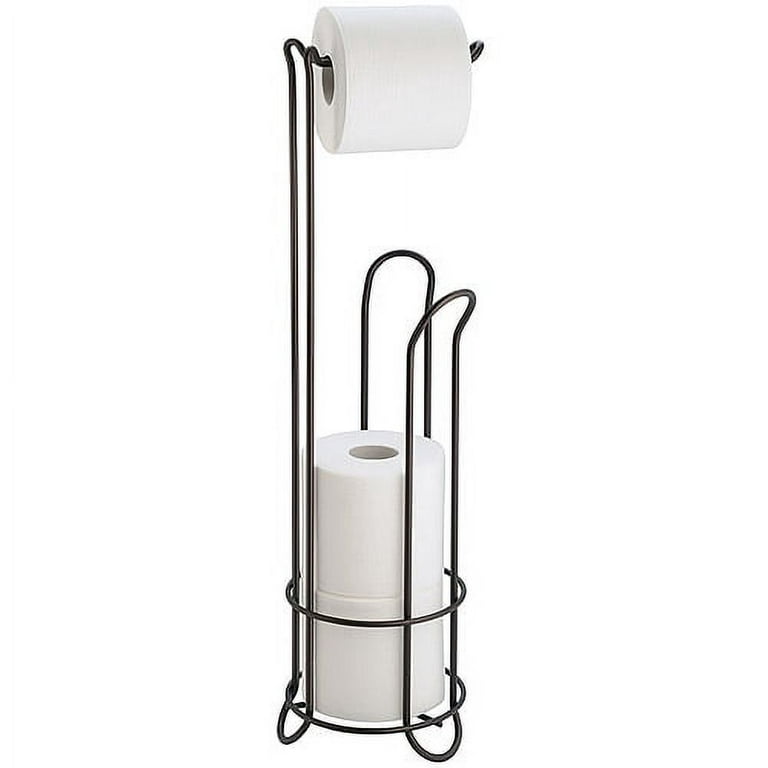 InterDesign Decorative Toilet Paper Holder Stand, Bronze 