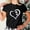 Black, variant on Valentine's Day Womens Graphic Tees Love Heart Printed Womens T Shirts Womens Work Tops Girls Short Sleeve Out Blouse Letter Print Gift Shirt T-Shirt Tops