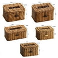 thumbnail image 2 of Simple Square Rattan Knitting Woven Tissue Box for Living Room, 2 of 8