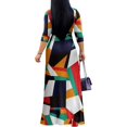 thumbnail image 3 of Women Plus Size Maxi Dress for Women Casual Summer Sundress V-Neck 3/4 Sleeve, 3 of 3