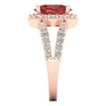 thumbnail image 3 of Clara Pucci 14K Rose Gold 2.6ct Garnet Solitaire with Accents Ring, 3 of 7