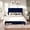 Dark Blue, variant on Amolife Queen Bed Frame, Velvet Upholstered Platform Bed with Adjustable Headboard, Mattress Foundation with Strong Wooden Slats, No Box Spring Needed, Black