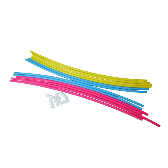 Set of 4 Pink Yellow and Blue Underwater Slalom Hoops for Swimming Pools 30"