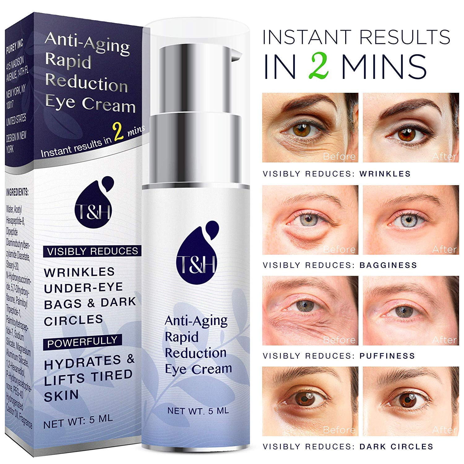 Terez Honor Anti Aging Rapid Reduction Eye Cream 0 16 Fl Oz Walmart