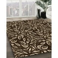 thumbnail image 3 of Ahgly Company Machine Washable Indoor Square Transitional Black Brown Area Rugs, 8' Square, 3 of 7
