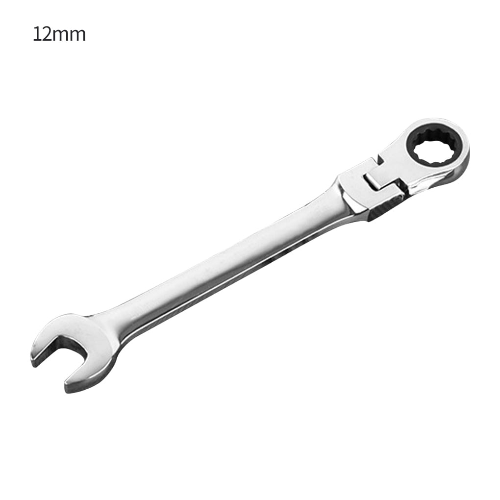 Fixed Spanner Wrench Ratchet Polished Set Kit 12PCS Metric 8-19mm Car Tools DIY 