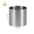 thumbnail image 4 of 8 mini aros de acero inoxidable para tartas, moldes para tartas de queso y mousse, ideales para hornear postres., 4 of 8
