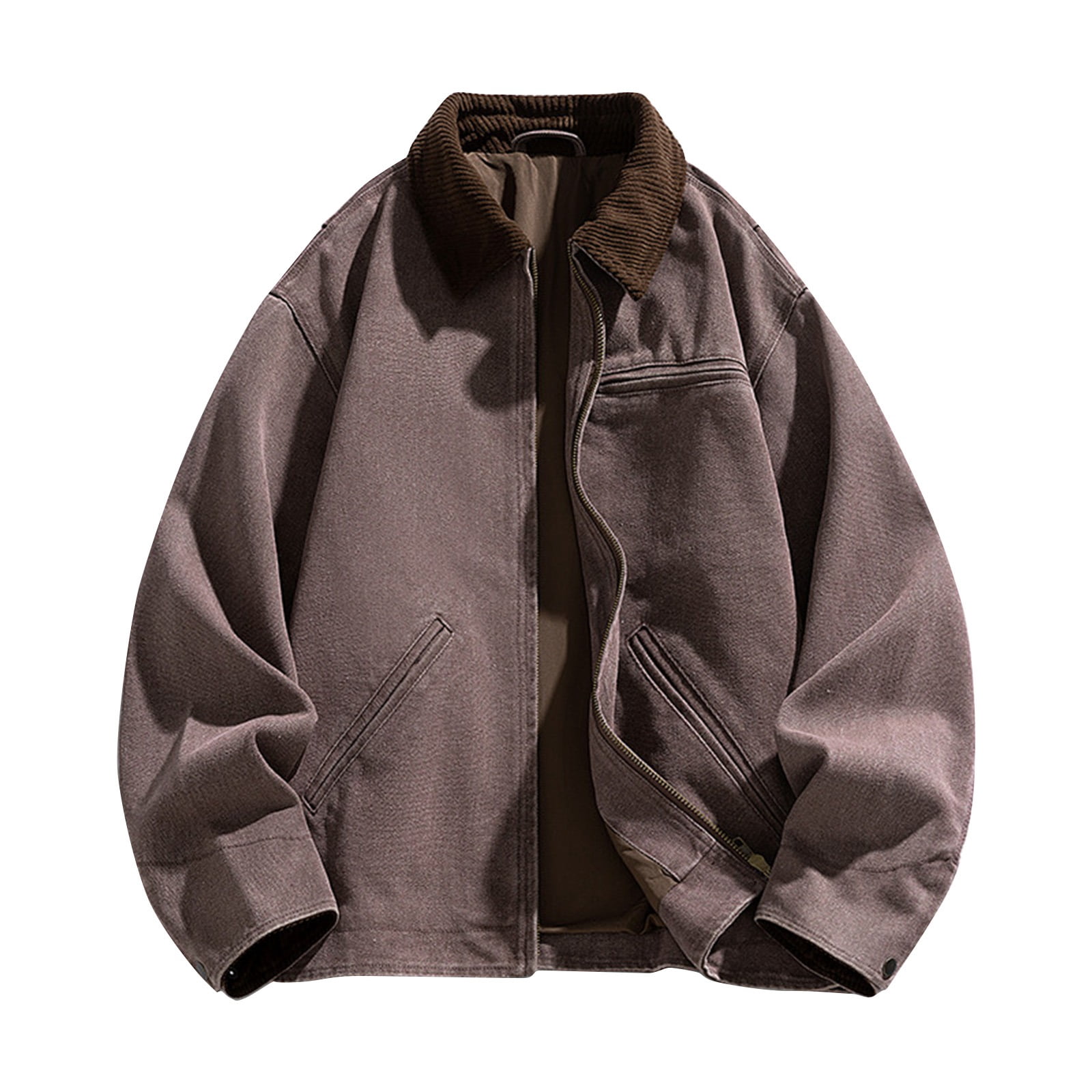 GrmtClth Jackets for Men Vintage Full Zip Lapel Depot Jacket