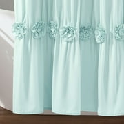 Lush Decor Darla Solid Polyester Shower Curtain, 72x72, White, Single