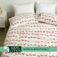 thumbnail image 2 of 4-Piece 100% Turkish Cotton Flannel Sheet Set - Holiday Christmas Flannel Sheets Deep Pocket Fitted Sheet- Queen, Santa Sleigh, 2 of 5