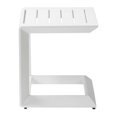 thumbnail image 3 of Pangea Home Leaf Modern Aluminum Patio Side Table in Powder Coated White, 3 of 8