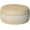 White Embroidery, variant on Outdoor Inflatable Ottoman with Air Pump, Embroidery Patio Footrest Stool D21”x H9”, Round Pouf Ottoman with Portable Handle Suitable for Garden, Camping, Bedroom, Living Room