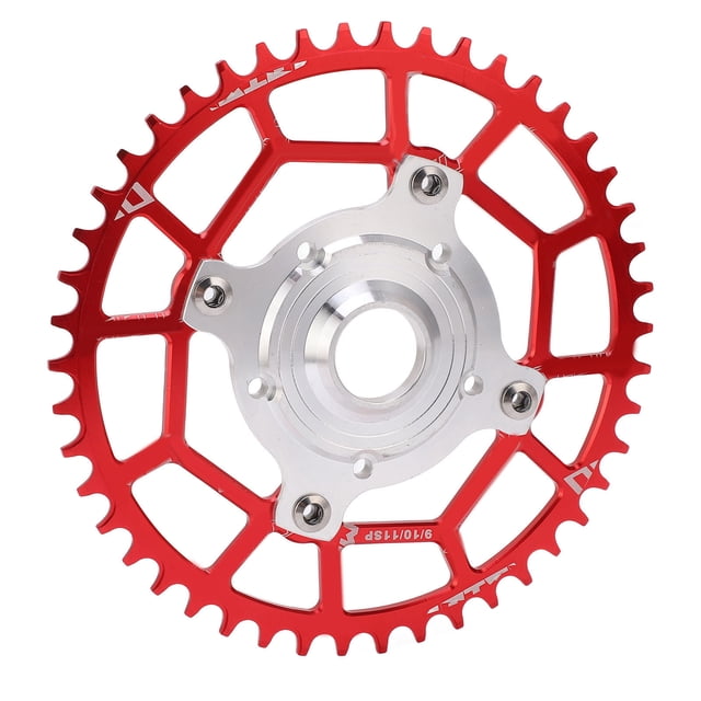 BCD Chainringand Adaptateur, Alliage d'Aluminium 46T 104 BCD Chainring T Kit de Conversion de Plateau Frappant Apparence