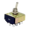 thumbnail image 1 of 7920012 - TOGGLE SWITCH 4P2T 16A ON-NONE- ON 125VAC TH SOL 12MM HOLE, 1 of 1