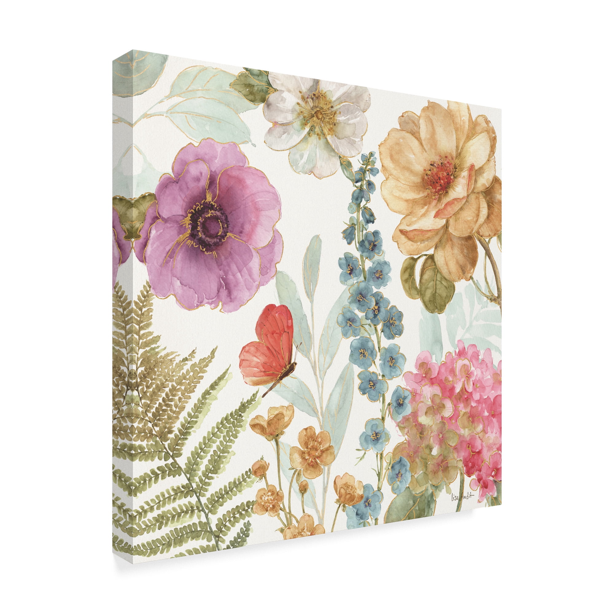 Trademark Fine Art 'Rainbow Seeds Flowers III' Canvas Art by Lisa Audit
